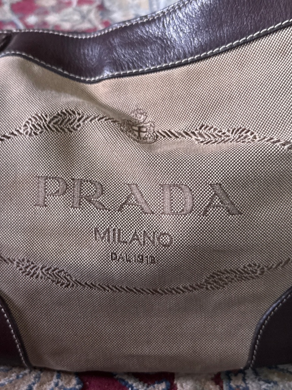 Prada Jaquard-gently used tote - Picture 3 of 3